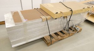 Pallet of table tops , most are 24x90