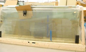 (7) large glass panels, 2 doors with hardware (carts not included)