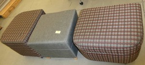 THREE footstoolchairs