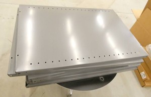 small table, six metal shelves 2x3ft