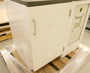 TWO plastic lined medical cabinets 23d 18w 30tall
