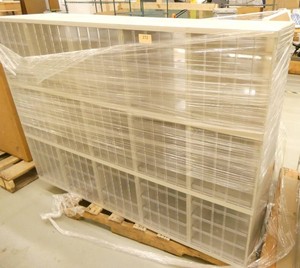 Large mail sorting station, table 24x42, charcoal filing cabinet and more