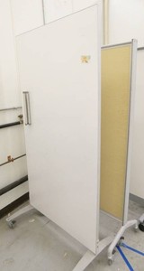 Two mobile whiteboards 36x67 double sided and 36x60 single sided