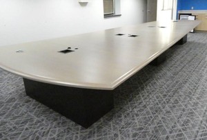 HUGE conference table 20ft long x 5 ft wide at one end and 8 ft at the opposite