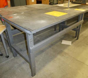 All steel workbench, adjustable height, 72x36