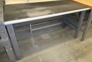 60x30 Workbench with wood laminate top and steel legs
