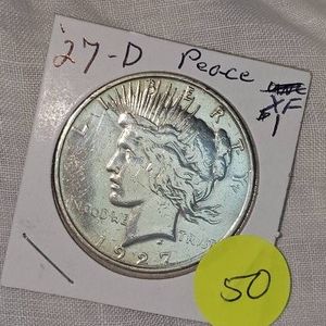 1927 D Peace Dollar $1 XF