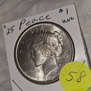 1925 Peace Dollar $1, UNC