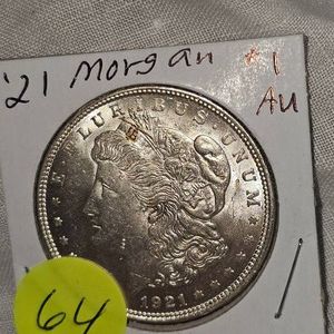 1921 Morgan Dollar $1, AU