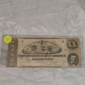 1862 $20 Confederate Note