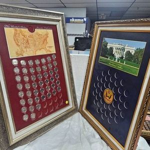United States Quarters Collection Framed and As New Display for Presidential $