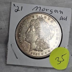 1922 Morgan $1AU, Very Nice with Slight Tone, Carded