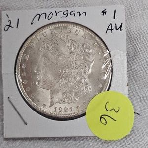 1923 Morgan $1AU, Very Nice with Slight Tone, Carded