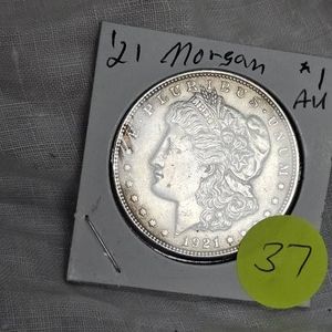 1924 Morgan $1AU, Very Nice with Slight Tone, Carded