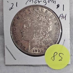 1921D Morgan $1AU, Key Date wToning