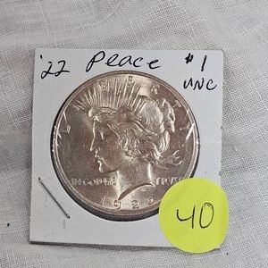1922 Peace Dollar $1, UNC