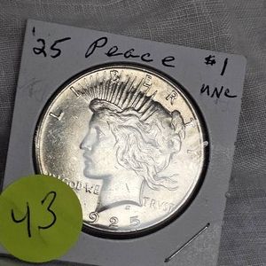 1925 Peace Dollar $1, UNC