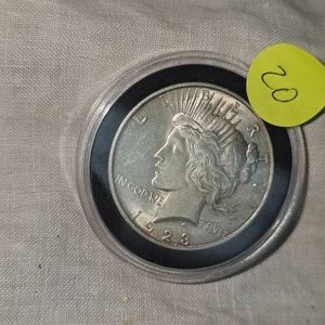 1923 S Peace #1 Encaps VF with light Toning
