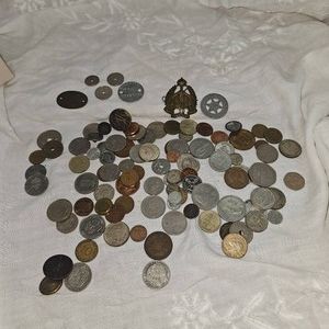 Lot of 50 Plus Foreign Coins