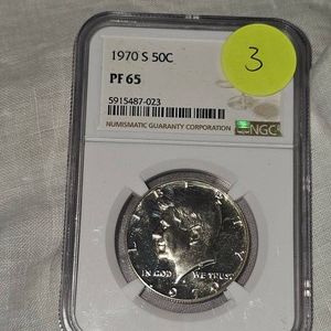 1970 S PF65NGC Kennedy 50c
