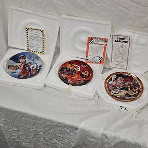 3-Nascar Plates, Jeff Gordon, Dale Earnhardt, Terry LaBonte