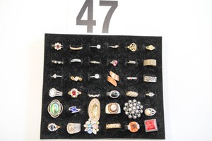 Lot of 36 Miscellaneous Costume Rings