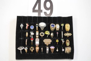 Lot of 36 Miscellaneous Costume Rings
