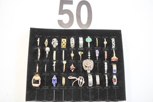 Lot of 36 Miscellaneous Costume Rings