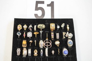 Lot of 36 Miscellaneous Costume Rings