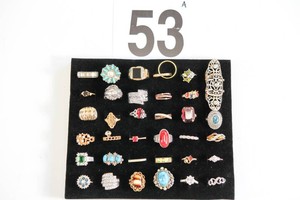 Lot of 36 Miscellaneous Costume Rings