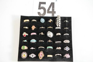 Lot of 36 Miscellaneous Costume Rings