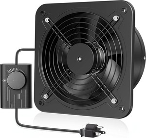$52 HG Power 8 Inch Exhaust Fan with Speed Controller, 567 CFM Kitchen Exhaust Fan with Damper, Metal Extractor Fan for Window, Attic, Ceiling, Basement Ventilation