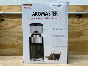 $70 Aromaster Burr Coffee Grinder,Adjustable 2-12 Cups Timer, Anti-static Design
