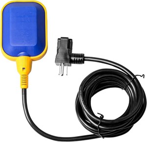 $19 Universal Tethered Float Switch for Sump Pumps - 15A, 110250V AC, Piggyback Style Plug, 10 Feet Cord - Ideal for Water Tanks, Sewage Pumps, Septic Tank Pumps, and More