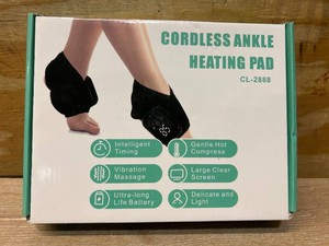 $39 Lvseeman 2PCS Foot Massager - Portable Foot and Ankle Massager with Heat with 3 Vibration Modes 3 Heat Levels Plantar Fasciitis, Travel Home Use (Black)