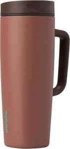 $35 Owala SmoothSip Slider Stainless Steel Insulated Travel Mug with Handle, 100% Leak Proof, For Hot and Cold Drinks, Travel Friendly with Sliding Lock Lid, 24 oz, BPA Free, Leak Proof, Cozy Cocoa