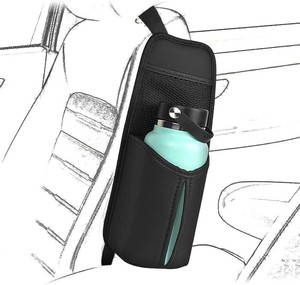 $16 Linkidea Car Seat Side Organizer - Compatible with Yeti Rambler & Hydro Flask Bottles, Hanging Bag for Large Bottles, Black
