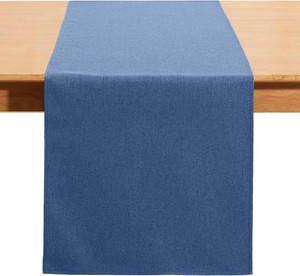 Vintage blue Table Runner 13 x 72 Inches Long, Cotton Linen Table Linen for Memorial Day, Spring, Easter, Summer, Party, Wedding, Daily Kitchen Dining, Machine Washabl(13 x 72, Vintage Blue)