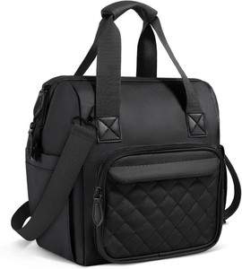 $18 ISEYOU Large Lunch Bag for Men & Women, 20L Insulated Cooler Bag with Wide Opening, Leak-Proof & Multi-Pocket Leather Lunch Box, Adjustable Strap Lunch Tote Bags for Work, Office, Picnic and Camping