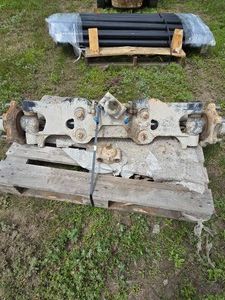 Pallet of 22 Hydraulic Cylinders & Forklift Steer Axle