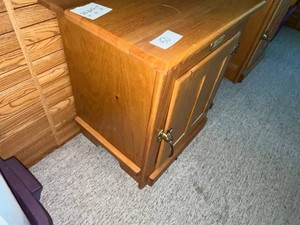 Antique Style Cabinet - White Clad Oak Icebox Style