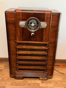 Console Radio Vintage Zenith Long Distance Wood Cabinet