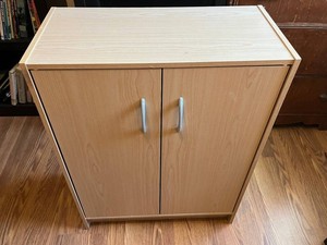 Wood Storage Cabinet - Two-Door Bookcase Cabinet
