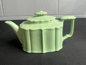Teapot - Vintage Hall China Green Lidded Teapot
