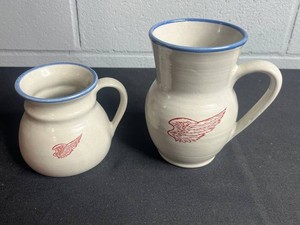 Vintage Stoneware Pitcher Pair - Red Wing Stoneware Co.