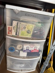 Electrical & Plumbing Supply Storage Drawers - Sterilite Mixed Lot