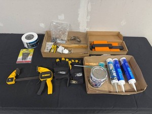 Home Improvement Supplies Mixed Lot DeWalt, Zinsser, Loctite & DAP - content quantities unverified