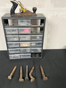 Mixed Hardware Lot Vintage Hand Plane Cabinet & Electrical Parts