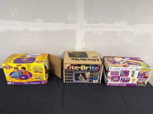 Vintage Craft Toy Kits - Shrinky Dinks, Lite-Brite & Creepy Crawlers (Lot of 3)