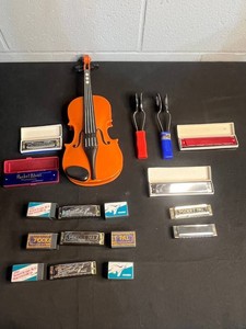 Harmonica Mixed Lot - Hohner Pocket Blues, Pocket Pal, American Ace & Toy Violin